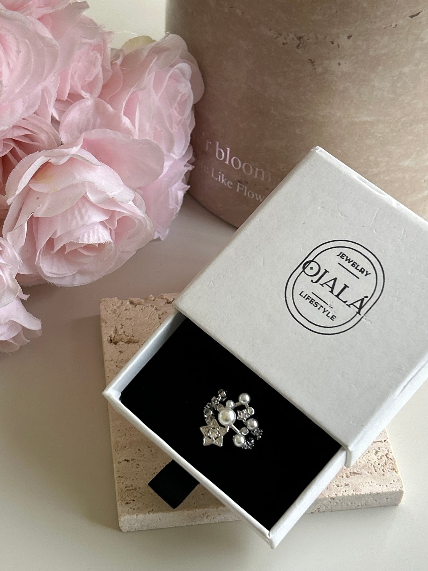 Comet ✧ Pearl Open Ring