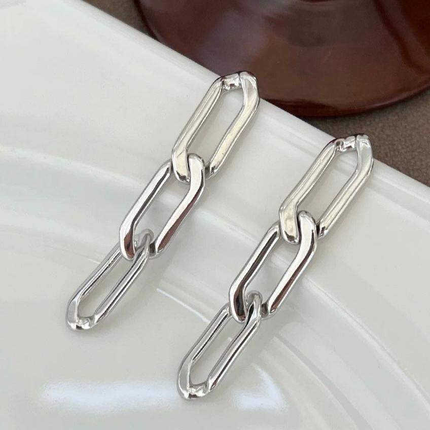 Iris ✧ Silver/Gold-Plated Chain Earrings