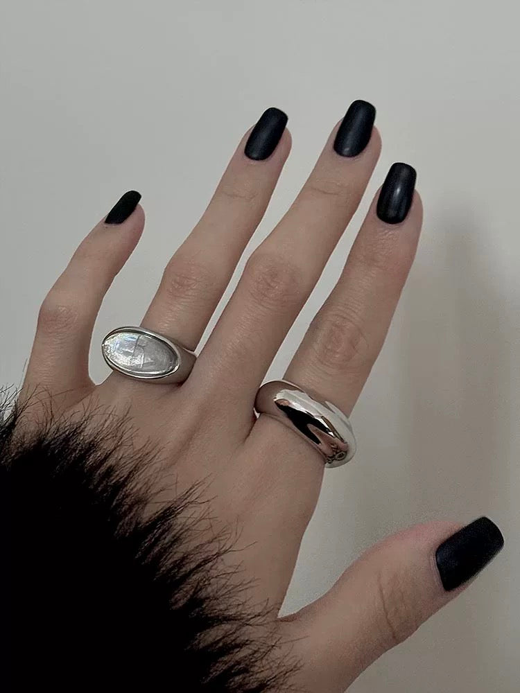 Orchid ✧ Silver/Gold-Plated Jade Ring