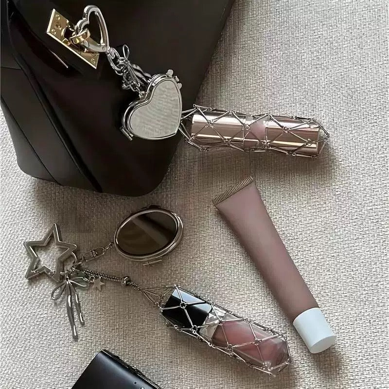 Mirror ✧ Bag Charm with lip balm holder and heart mirror