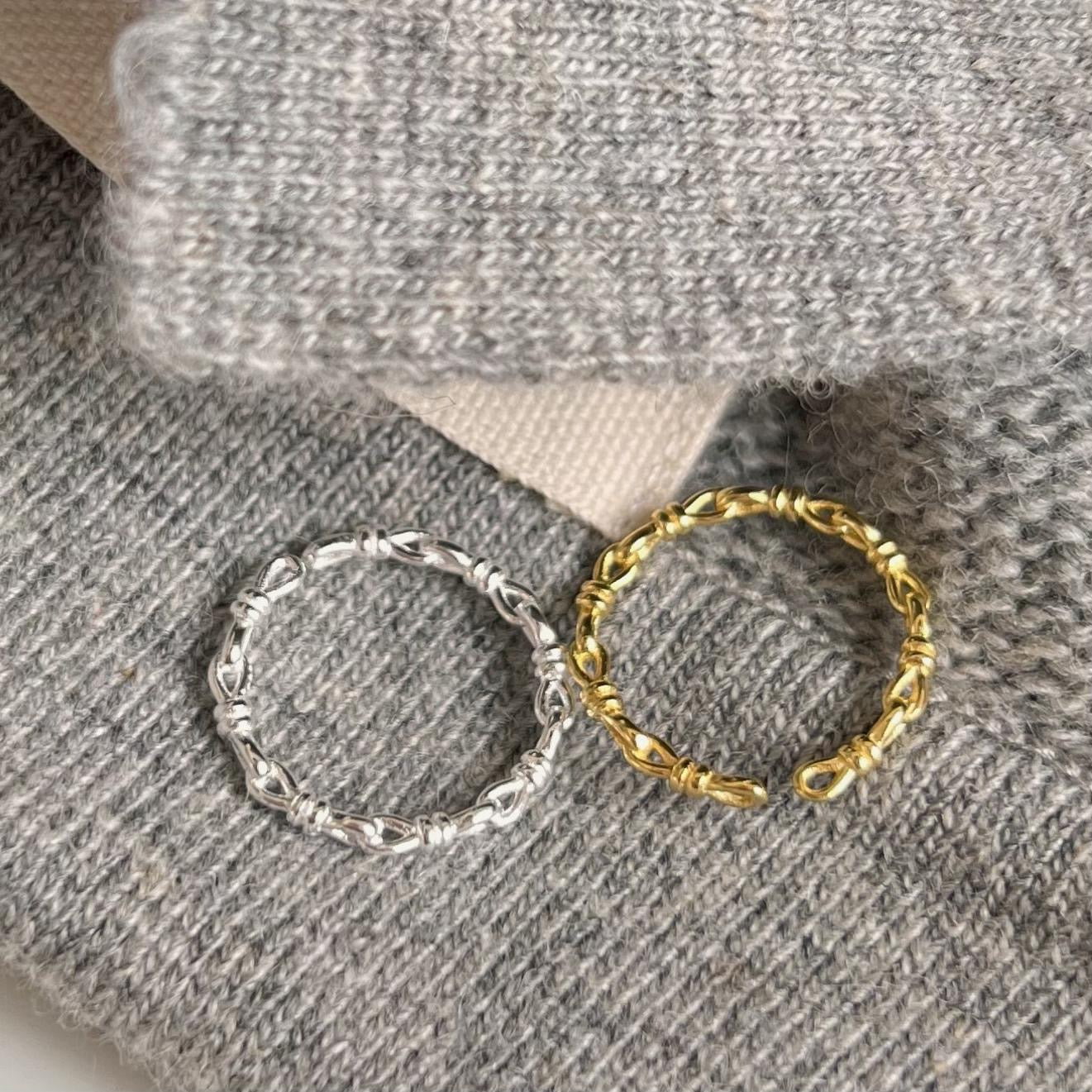 Knot ✧ Silver/Gold-Plated Open Ring