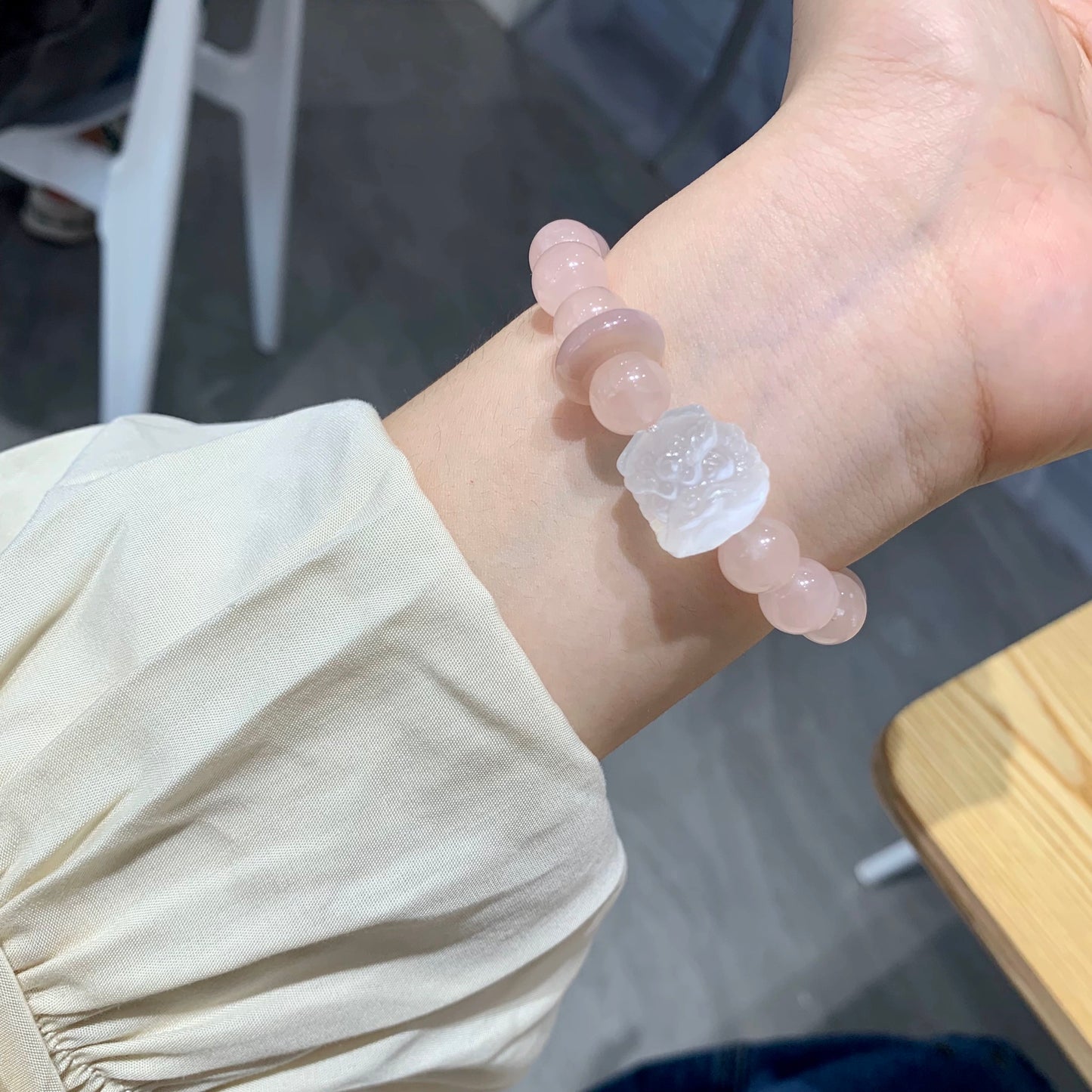 Pink Soda ✧ Rose Quartz Lion Bracelet