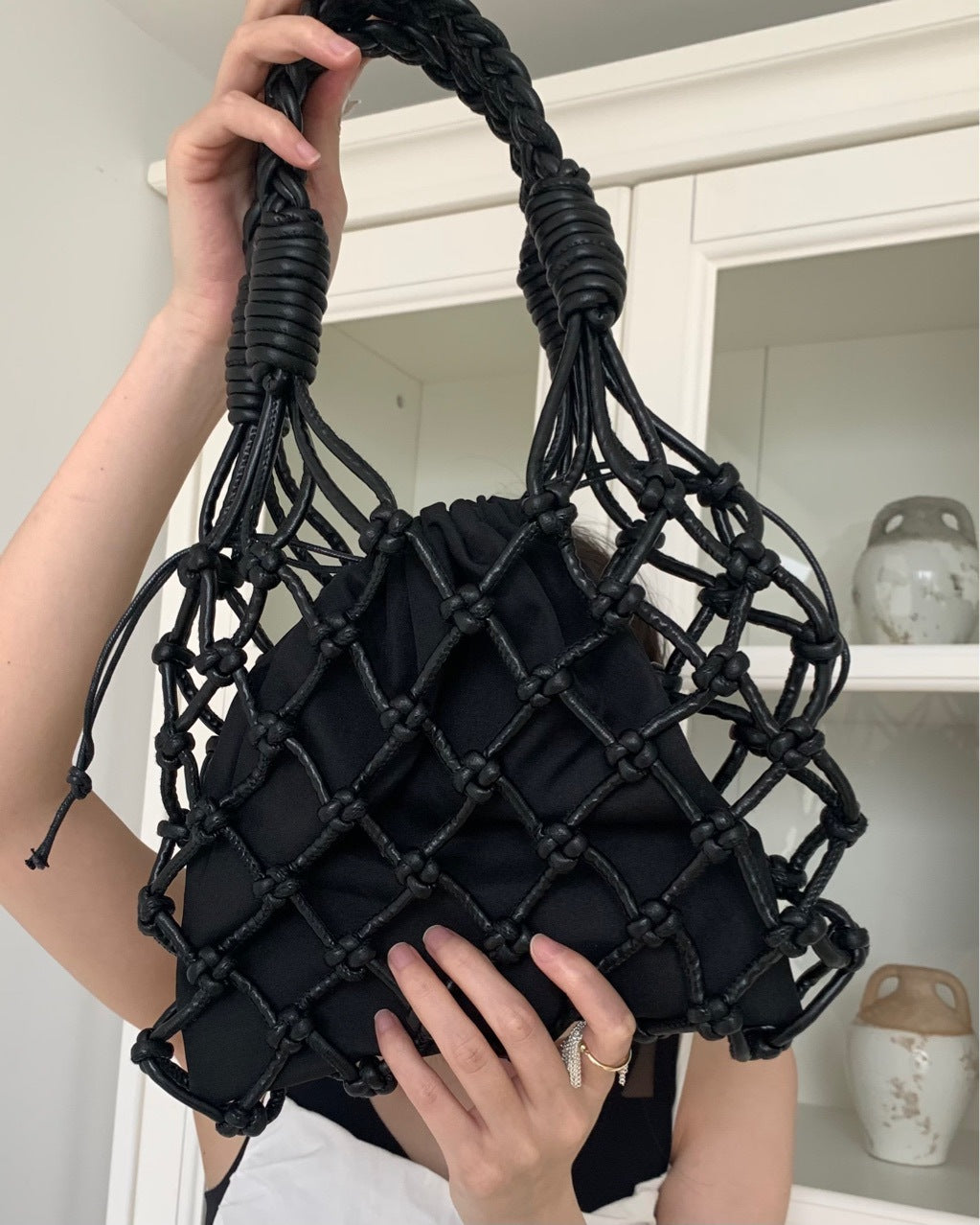Net ✧ Plastic Woven Tote Bag