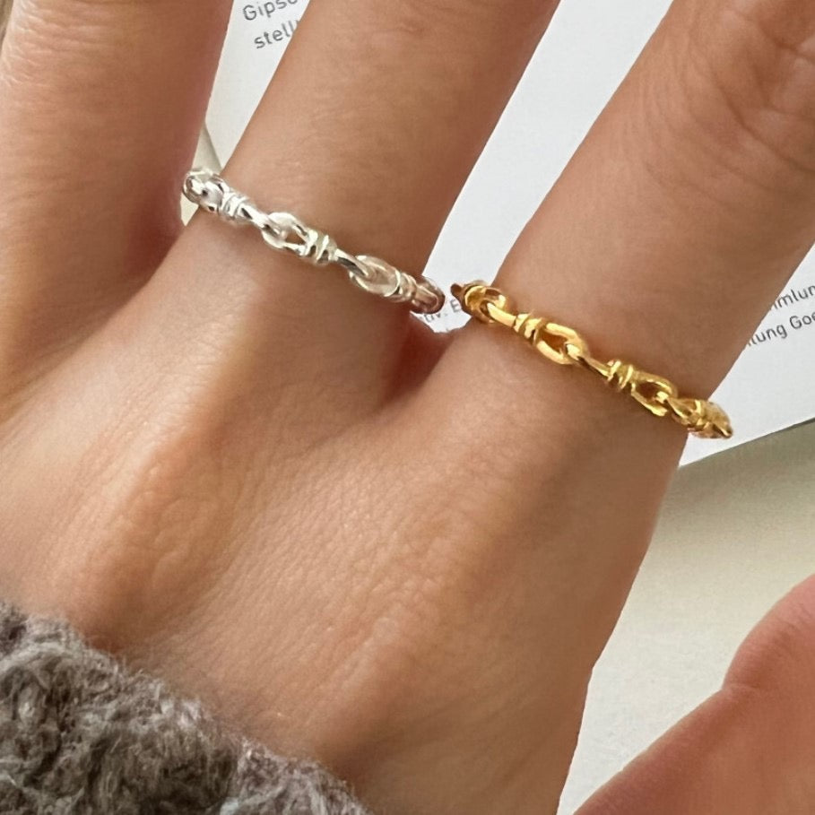 Knot ✧ Silver/Gold-Plated Open Ring
