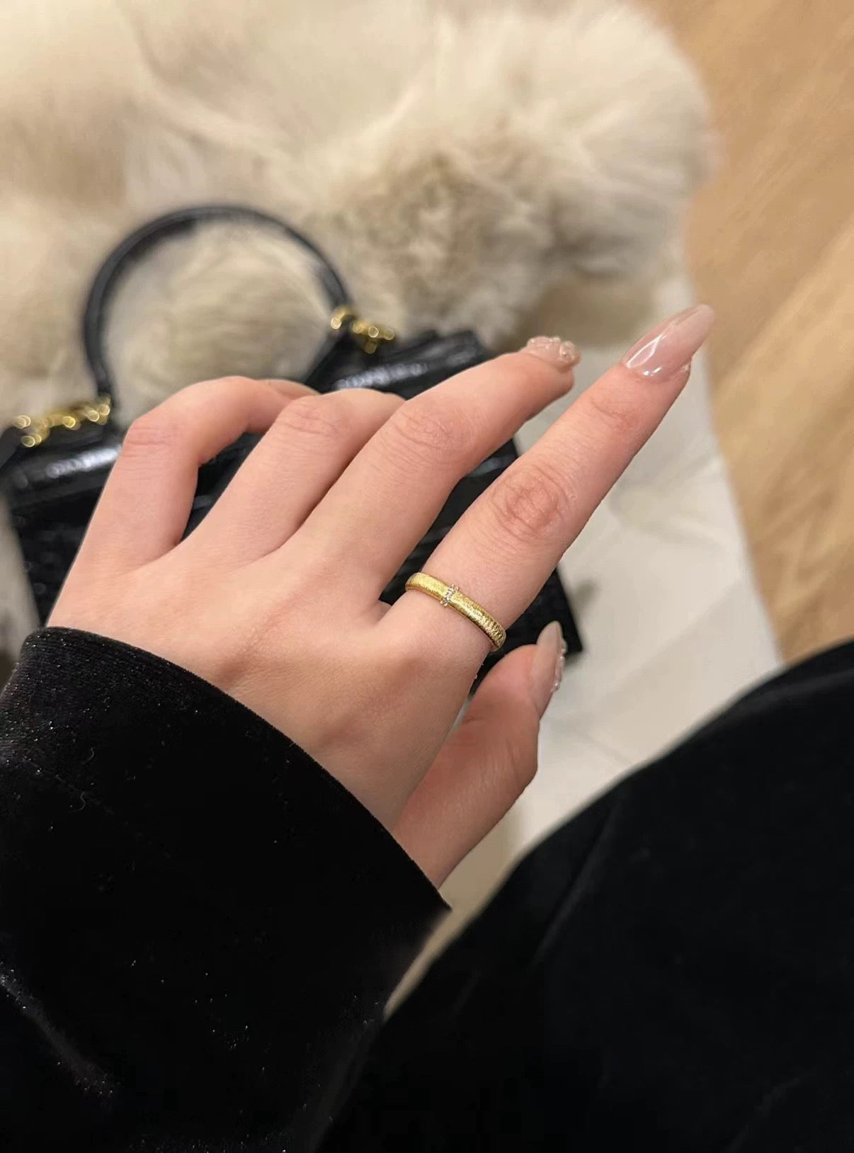 Silky ✧ Stackable Gold Tone Open Ring