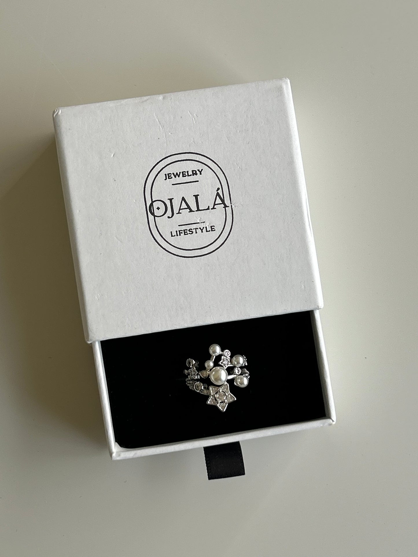 Comet ✧ Pearl Open Ring