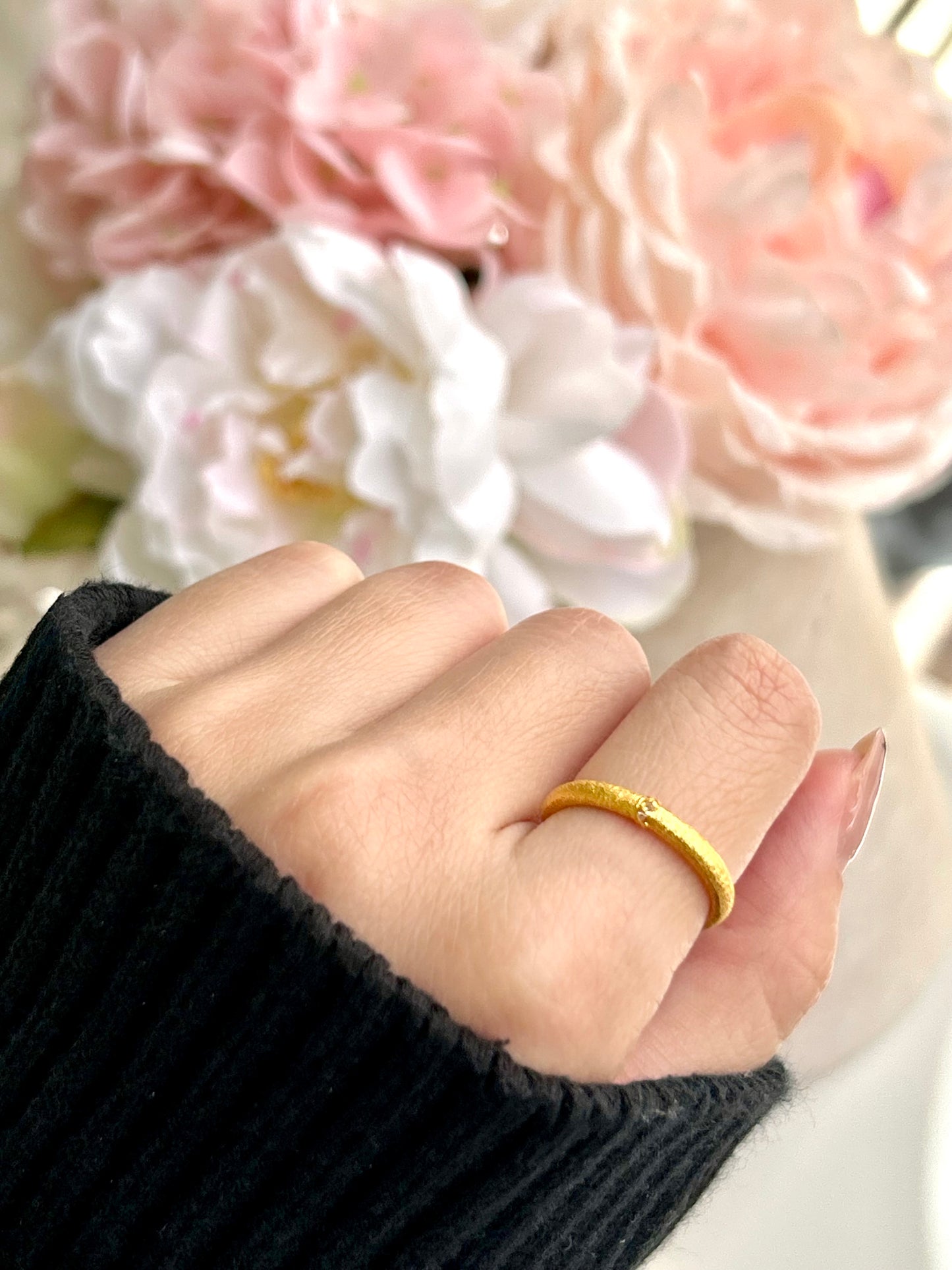 Silky ✧ Stackable Gold Tone Open Ring