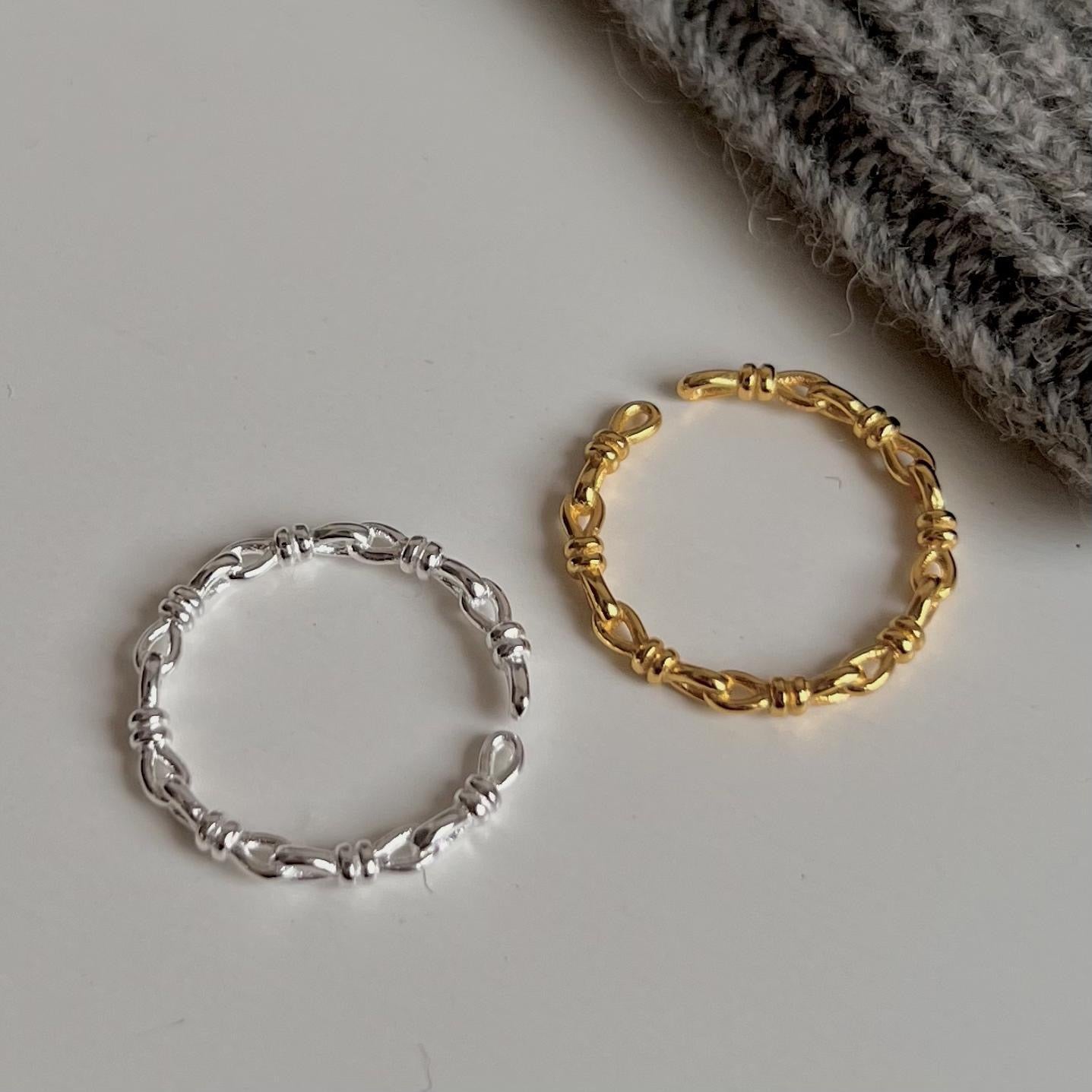 Knot ✧ Silver/Gold-Plated Open Ring
