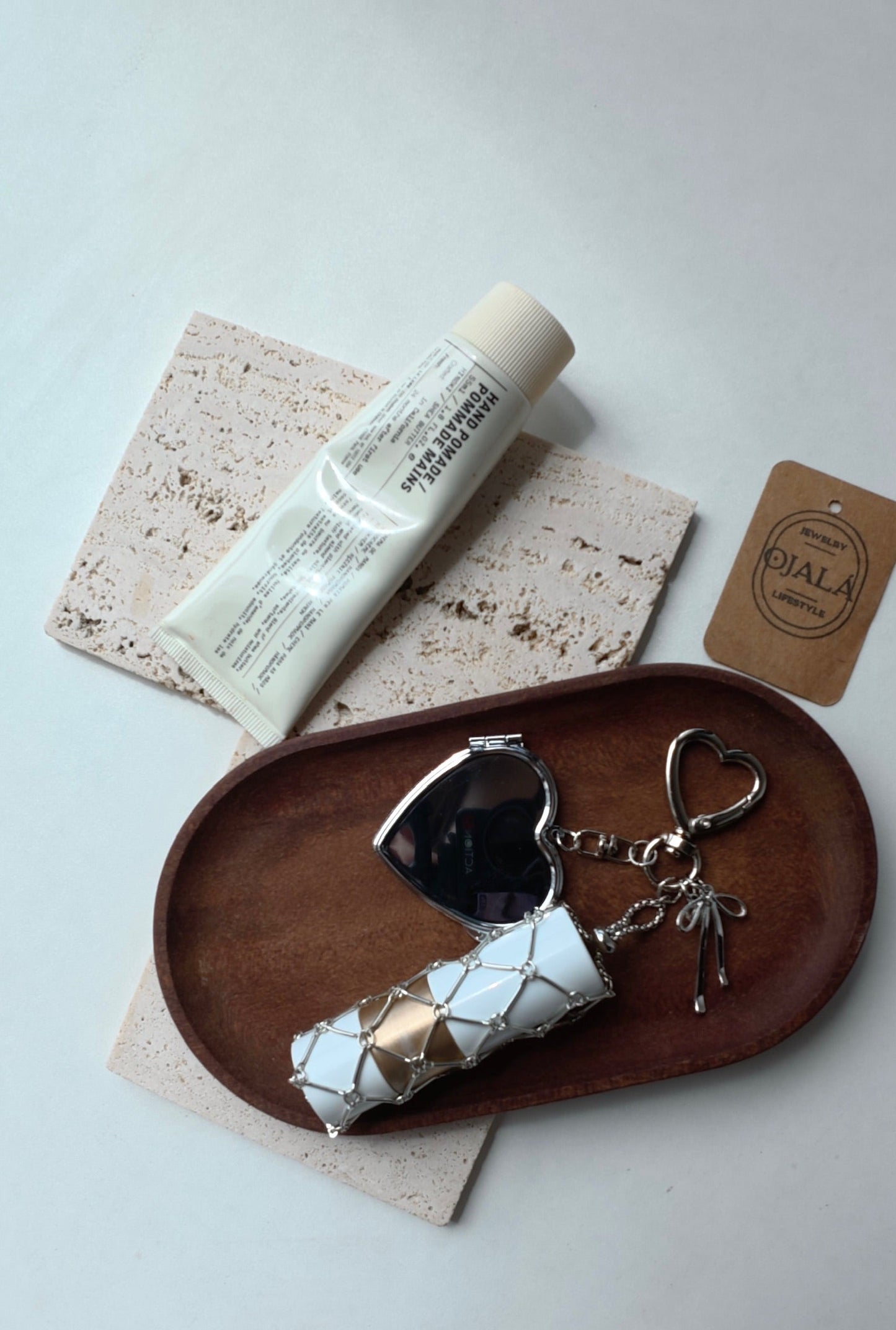 Mirror ✧ Bag Charm with lip balm holder and heart mirror