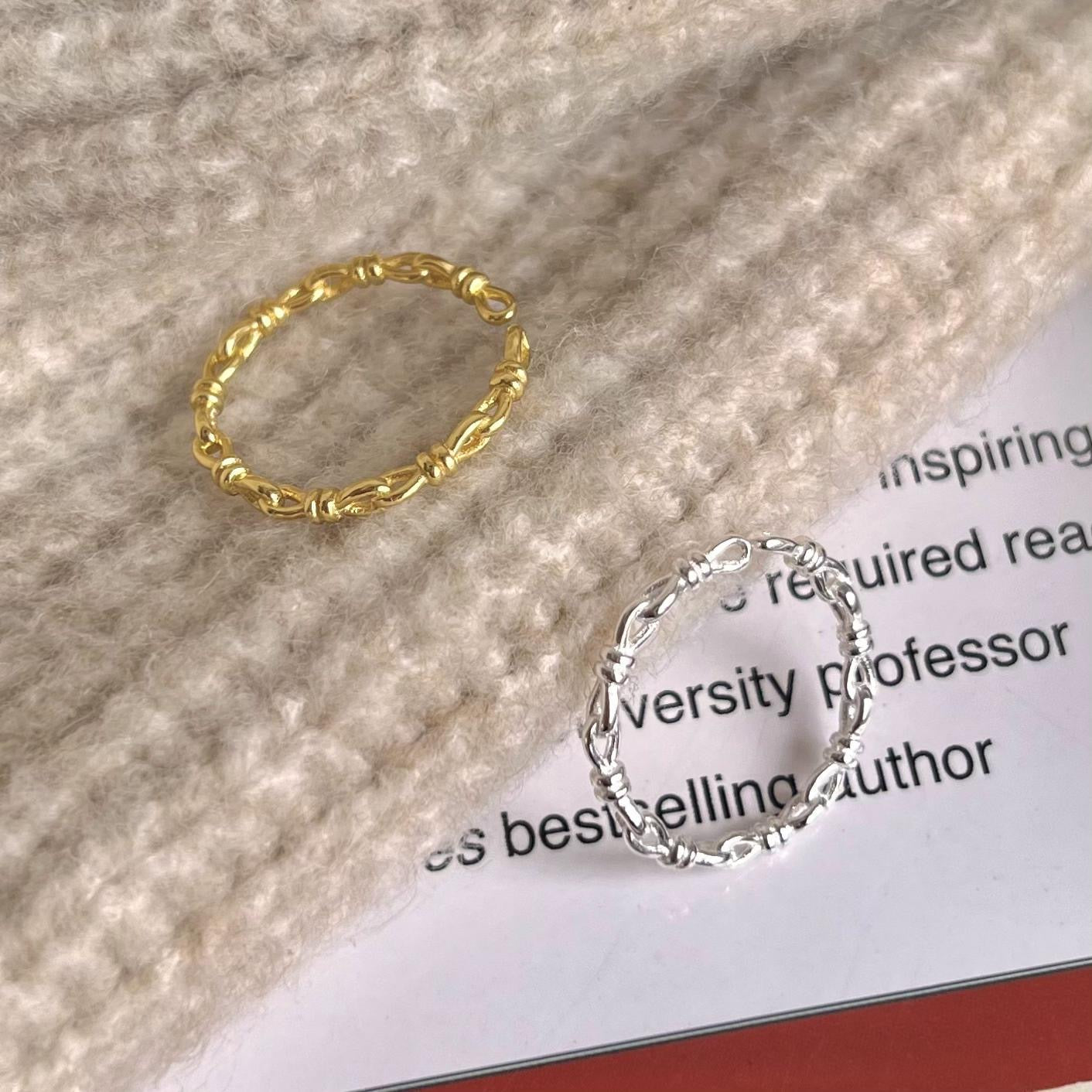 Knot ✧ Silver/Gold-Plated Open Ring