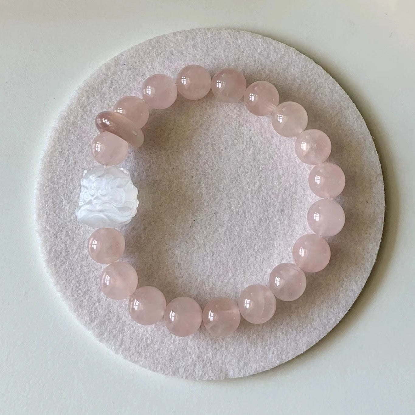 Pink Soda ✧ Rose Quartz Lion Bracelet