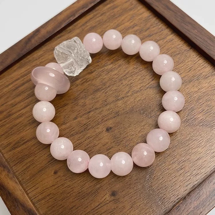 Pink Soda ✧ Rose Quartz Lion Bracelet