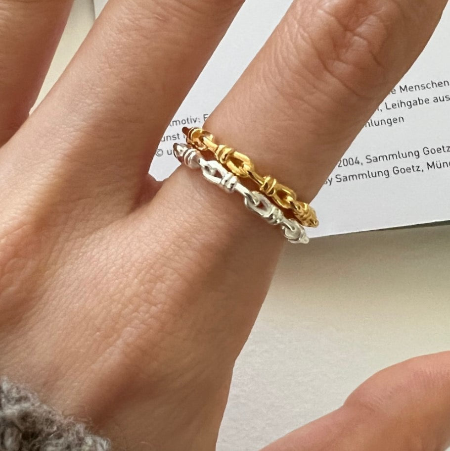 Knot ✧ Silver/Gold-Plated Open Ring