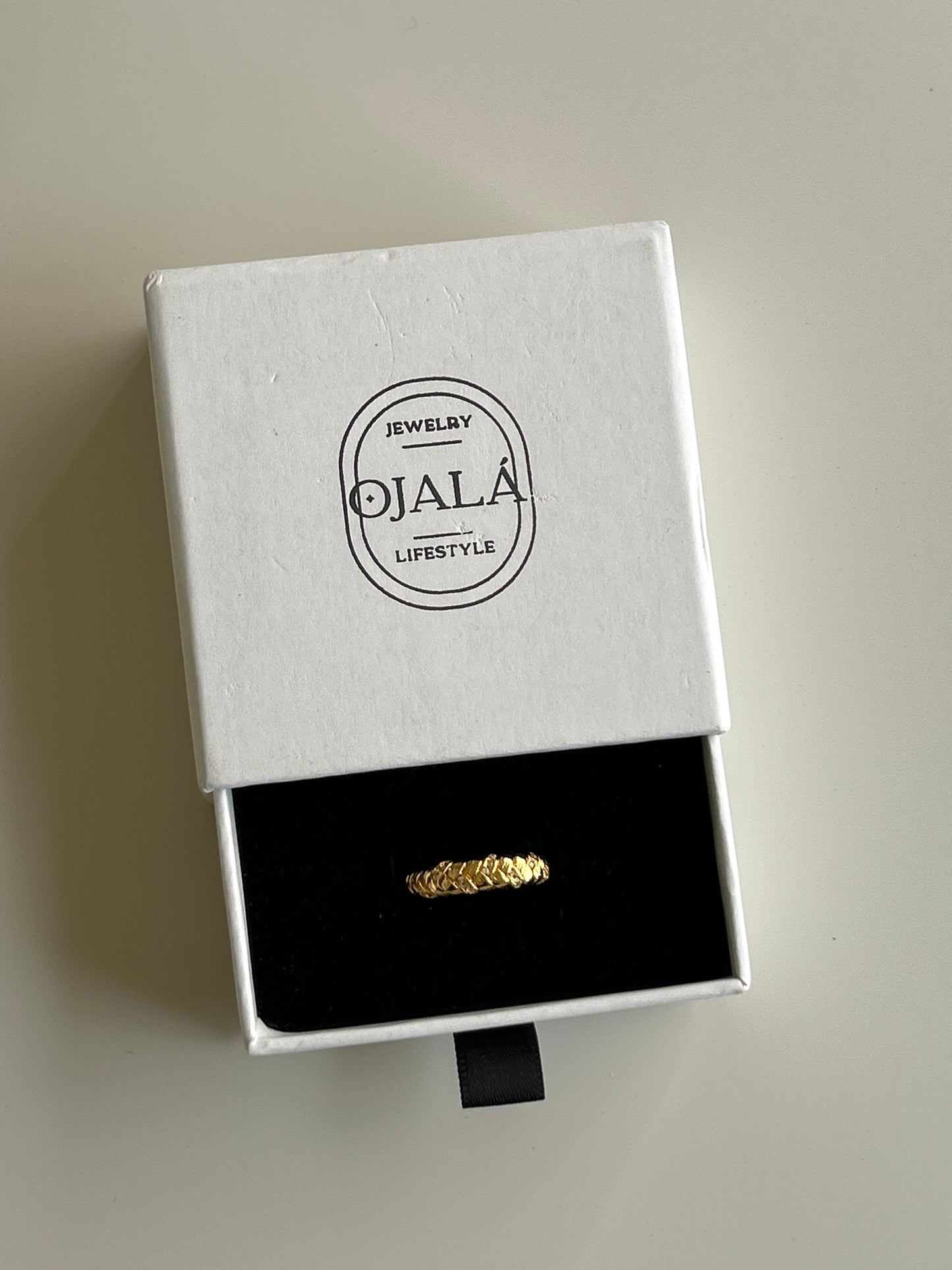 Wheat ✧ Stackable Gold Tone Open Ring