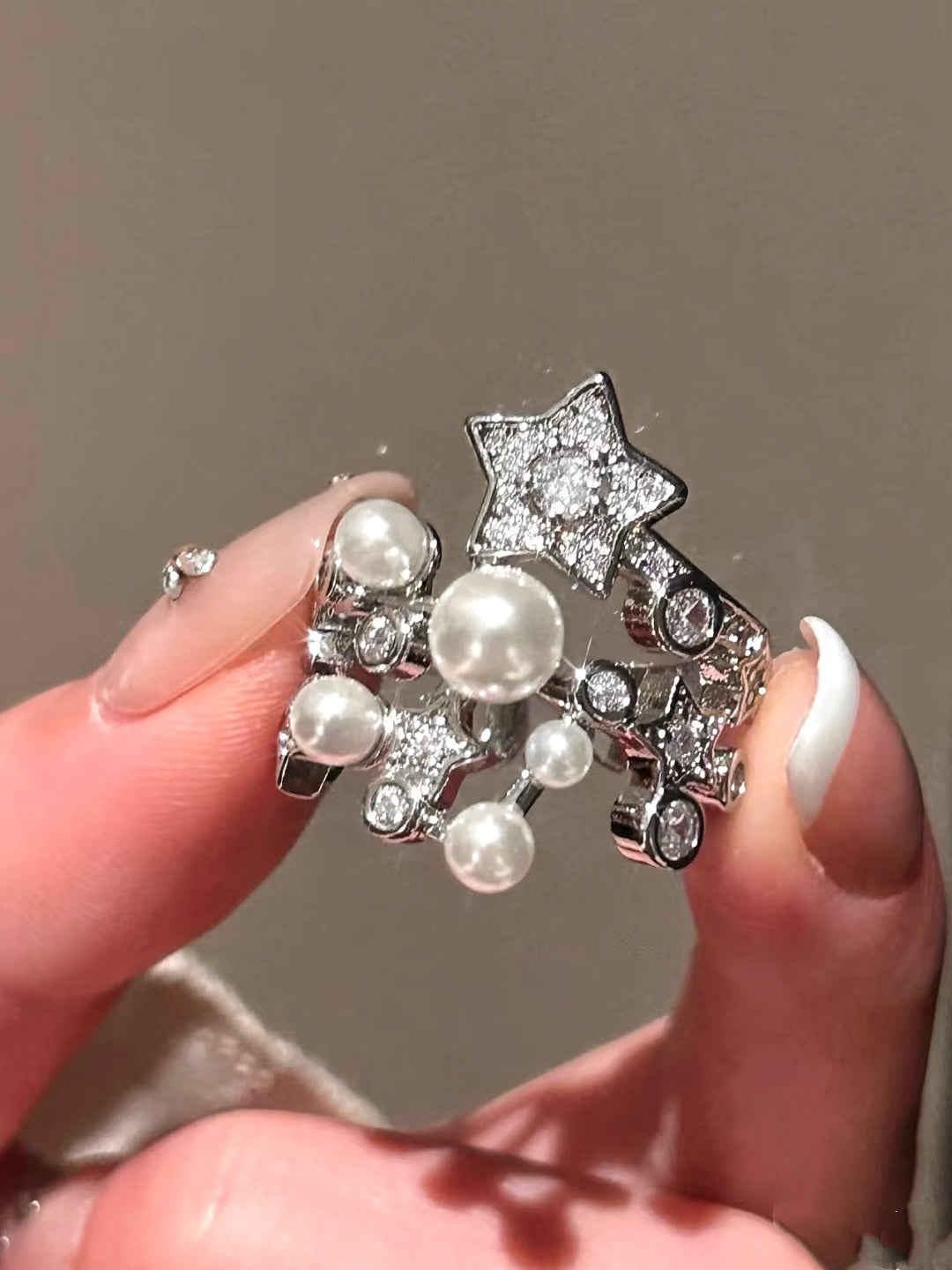 Comet ✧ Pearl Open Ring