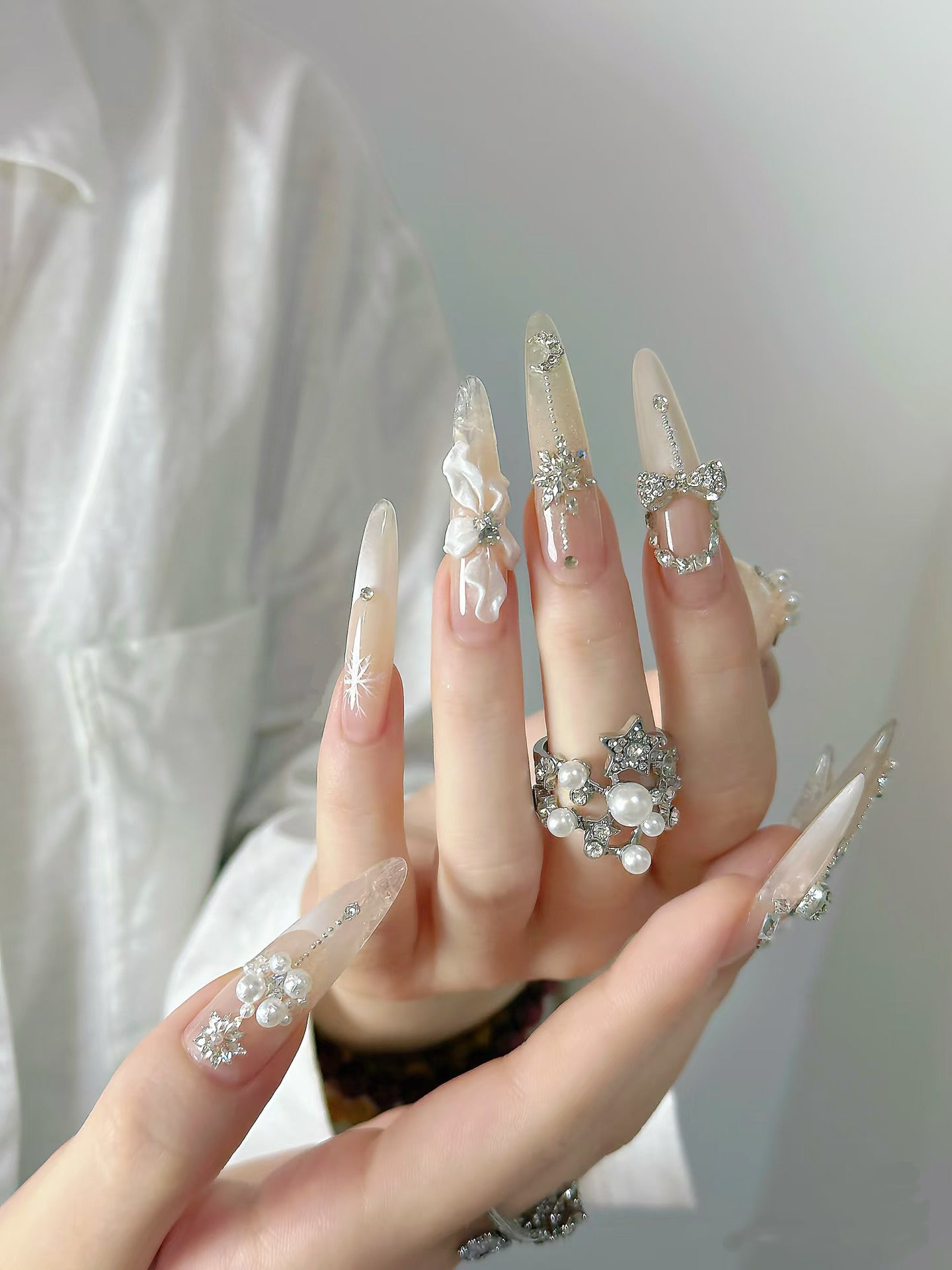Comet ✧ Pearl Open Ring
