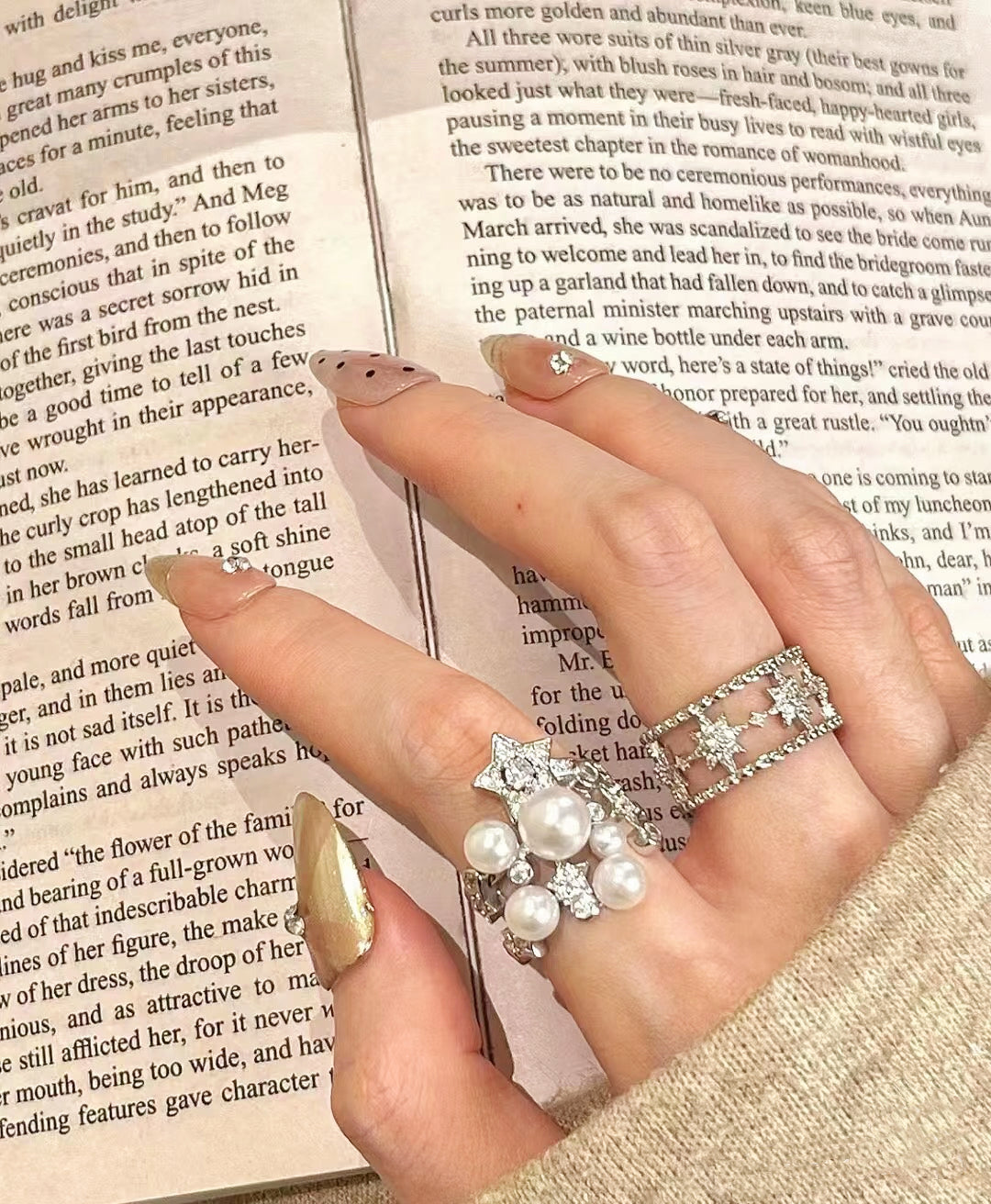 Comet ✧ Pearl Open Ring