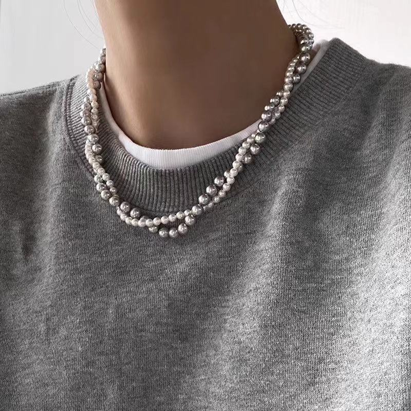 Grey Pearl ✧ Faux Pearl Necklace