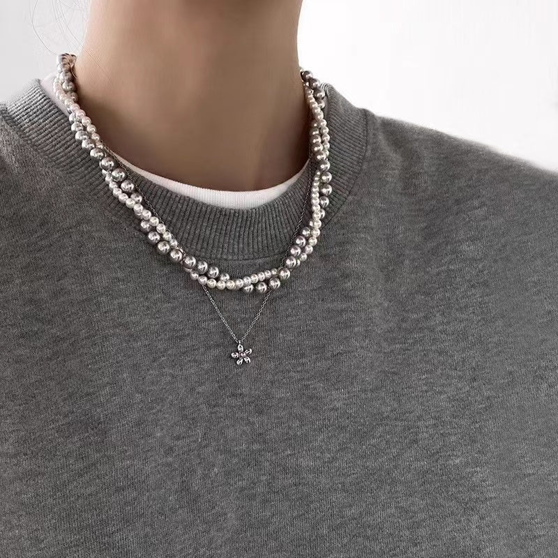Grey Pearl ✧ Faux Pearl Necklace